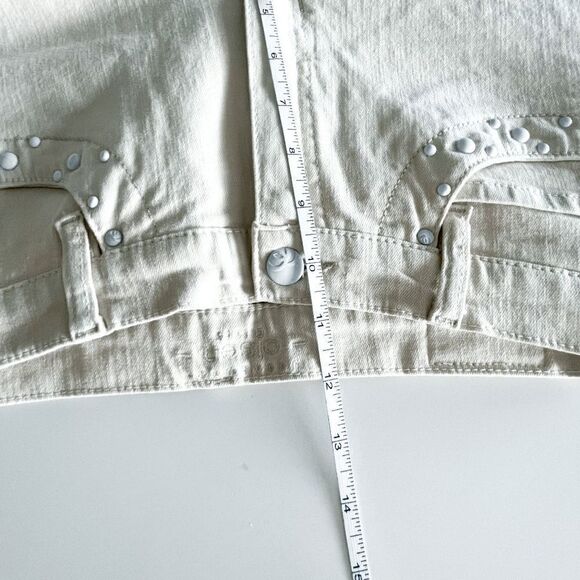 Olsen Women's Pants Wide Leg White Circle Stud Classic Off White Size 6 - Picture 9 of 9